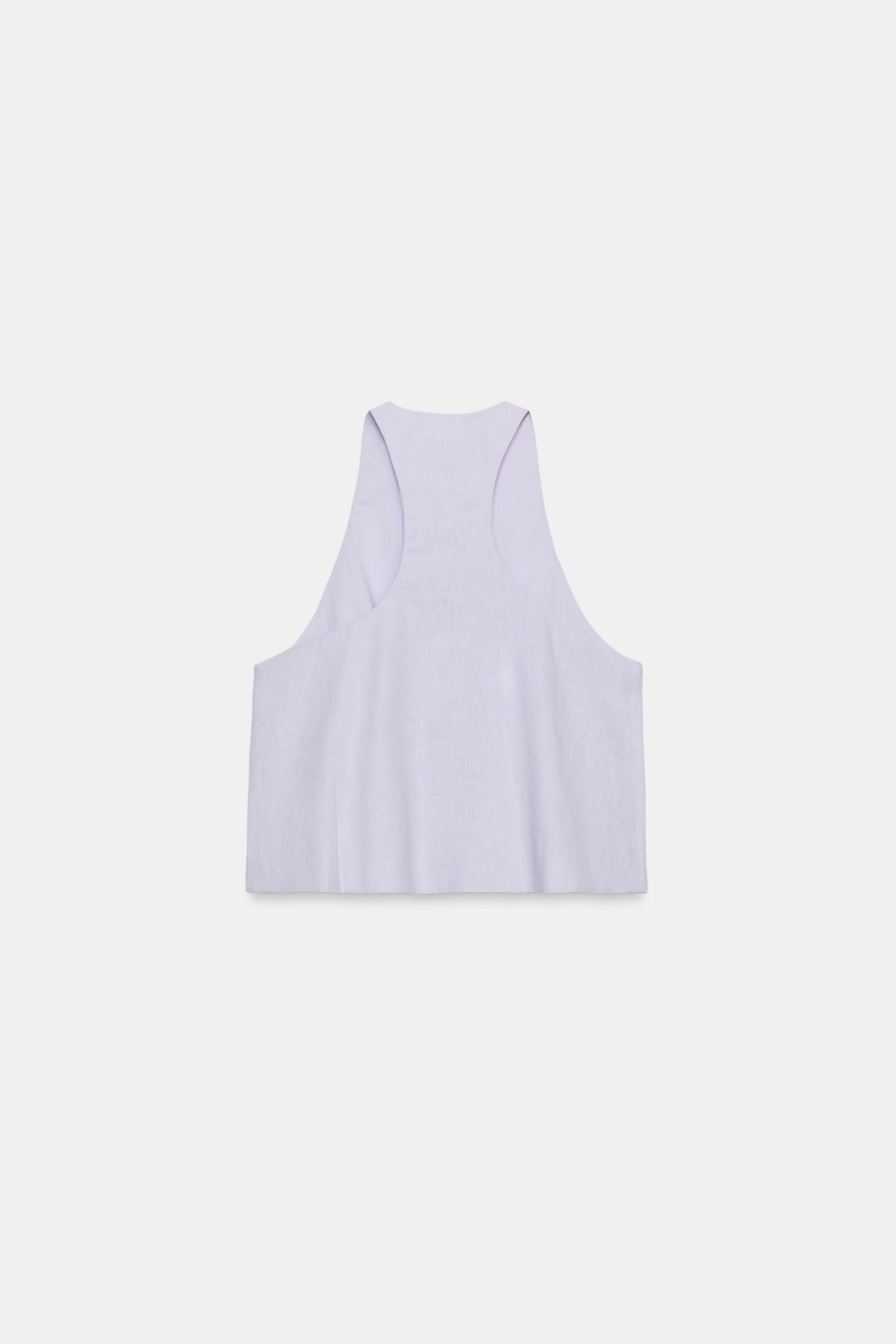 BUTTONED LINEN VEST